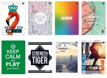 ZESZYT A5 16K KRATKA MIX WZORÓW