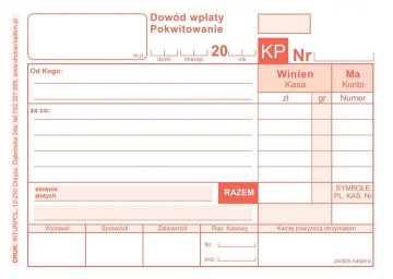 KP DOWÓD WPŁATY A6 80k DKM samokop.