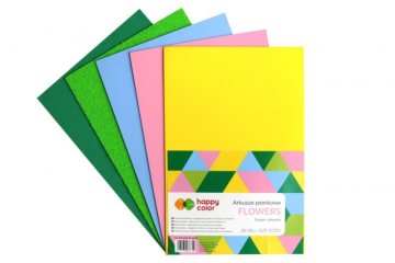 ARKUSZE PIANKOWE FLOWER A4 5KOL. HAPPY C.