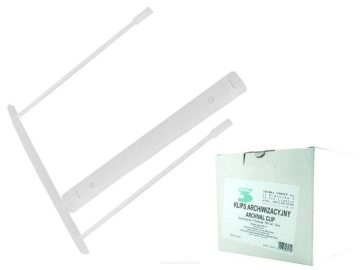 TRES Klips archiwizacyjny (100) biały