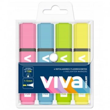 VIVA ZAKREŚLACZ FLUO 4szt