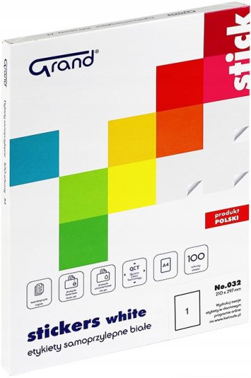 ETYKIETY GRAND 210x297 100ARK