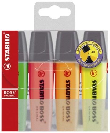 ZAKREŚLACZ STABILO BOSS MIX KOL 4SZT 70/4 int.
