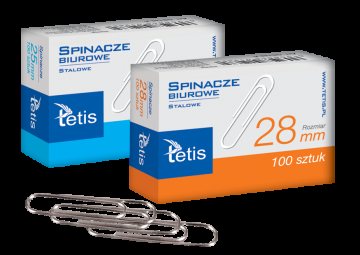 SPINACZE BIUROWE 28MM 100szt TETIS