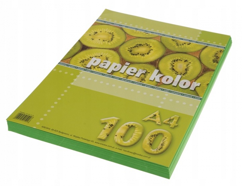 Papier Ksero Kreska A4 80g zielony 100ark
