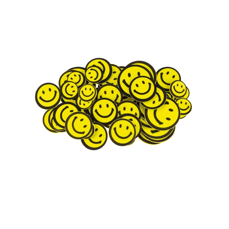 NAKLEJKI Z PIANKI UŚMIECHY 54SZT  BREWIS PVC11