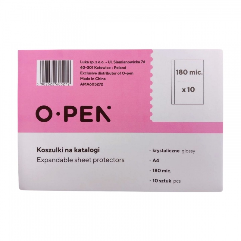 Koszulki na katalogi AMA, poszerzane 180MIC 10szt