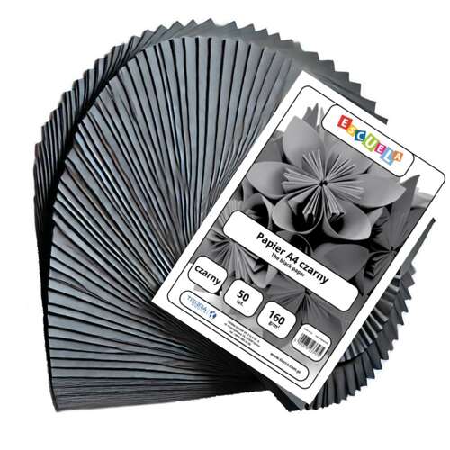 PAPIER A4 160G 50ark czarny Escuela