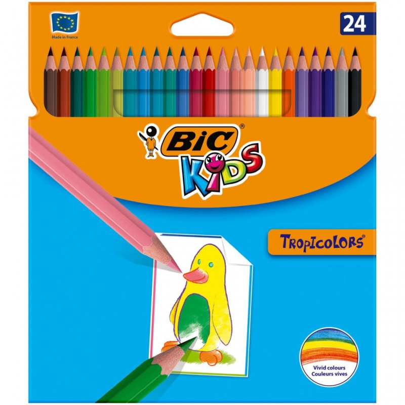 BIC Kids Tropicolors Kredki Ołówkowe 24 kolorów