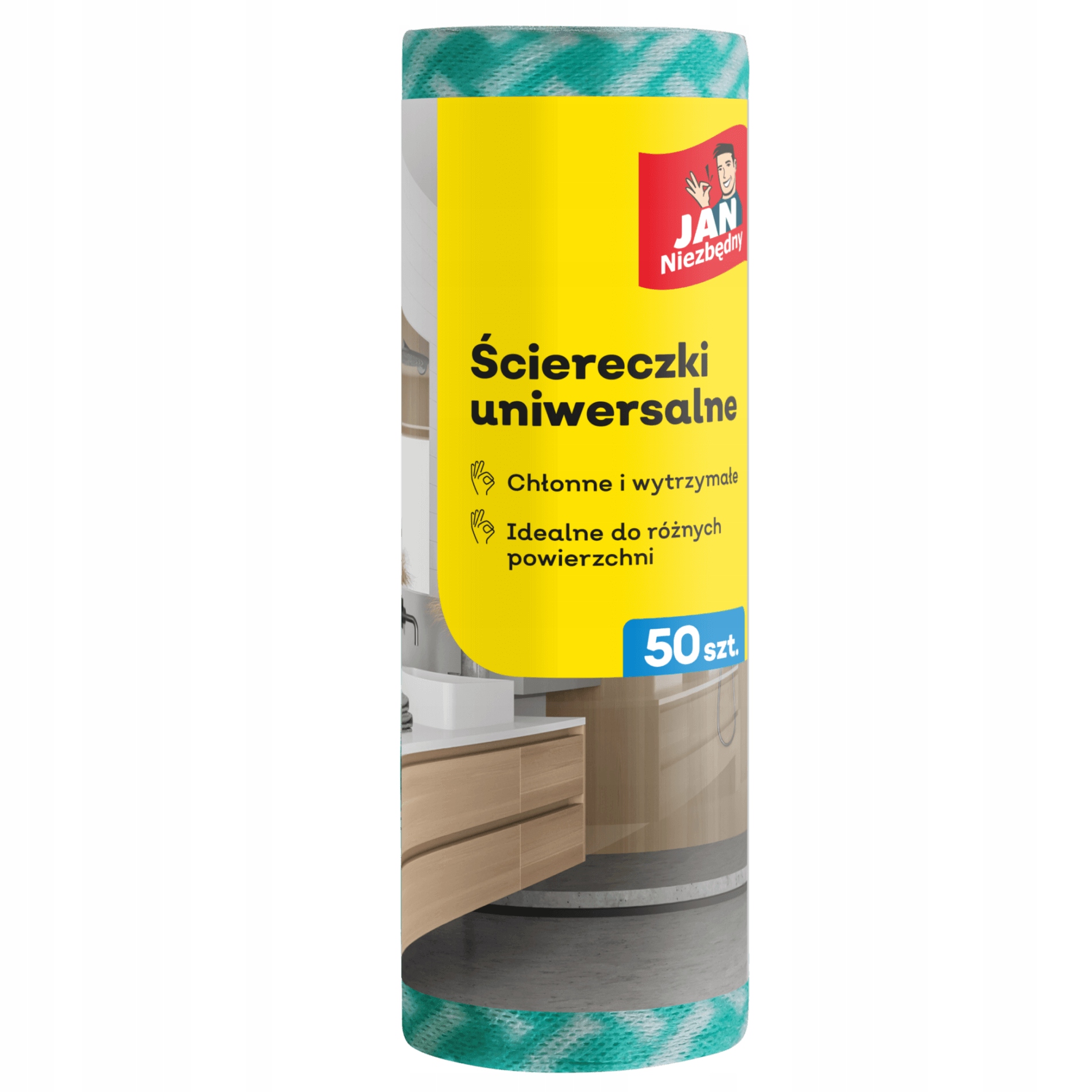 Ściereczki kuchenne na rolce 50szt JAN NIEZ KOLOR