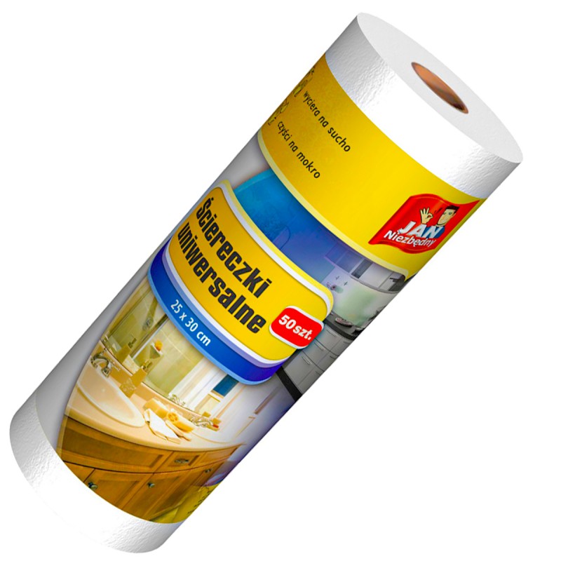 Ściereczki kuchenne na rolce 50szt JAN NIEZ. BIAŁE