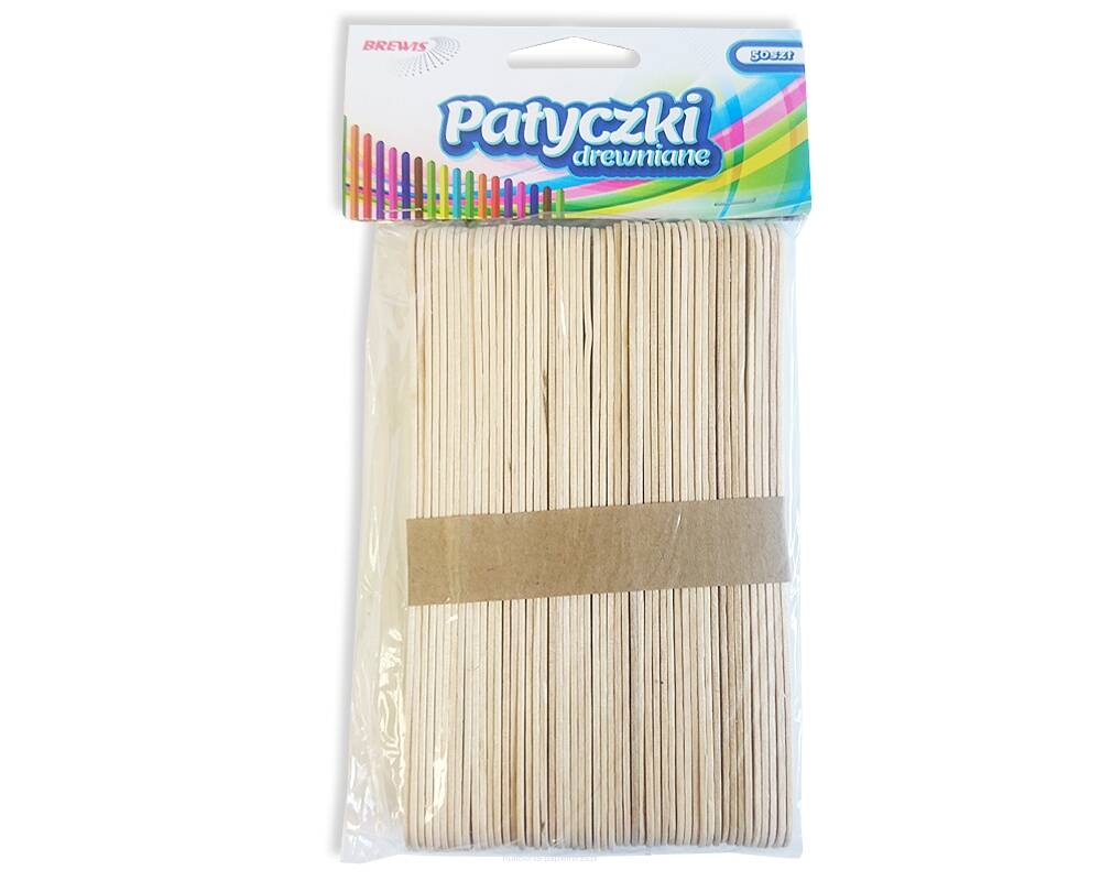 PATYCZKI DREWNIANE NATURALNE 14CM PN140 JUMBO