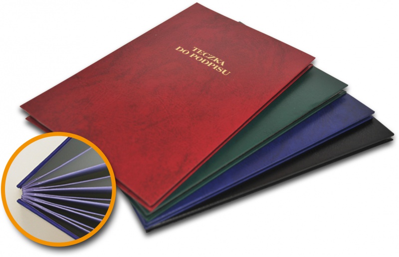 TECZKA DO PODPISU 8 PRZEGRÓD GRANATOWA