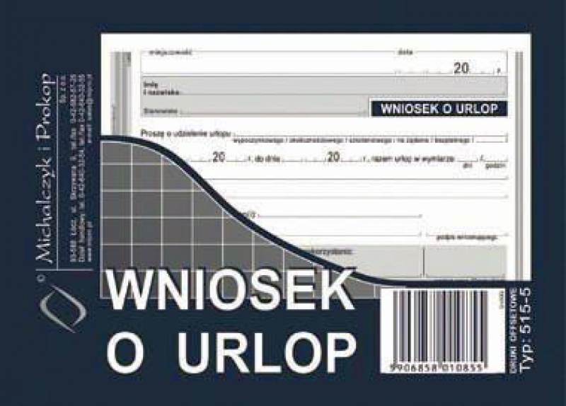 WNIOSEK URLOPOWY A6 515-5