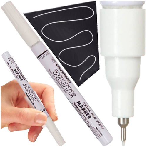 SNOWMAN Pisak olejowy cienki extra fine BIAŁY