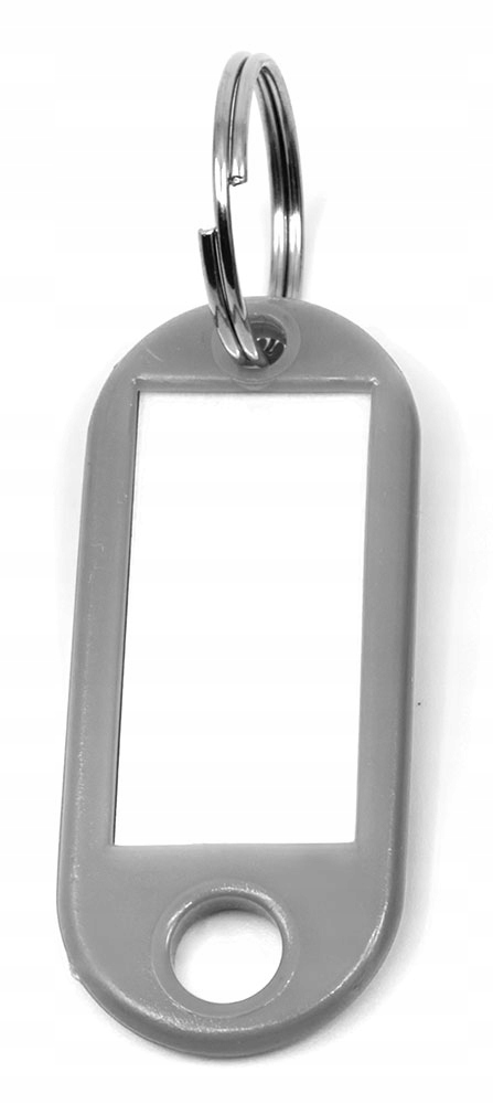 TRES Zawieszka do kluczy jednos. szara (50szt)