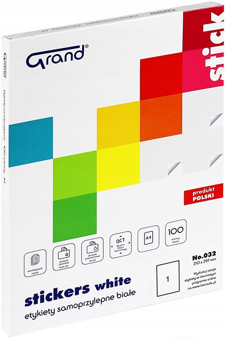 ETYKIETY GRAND 210x297 100ARK