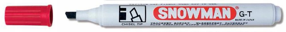 Marker permanentny SNOWMAN CZERWONY ścięty