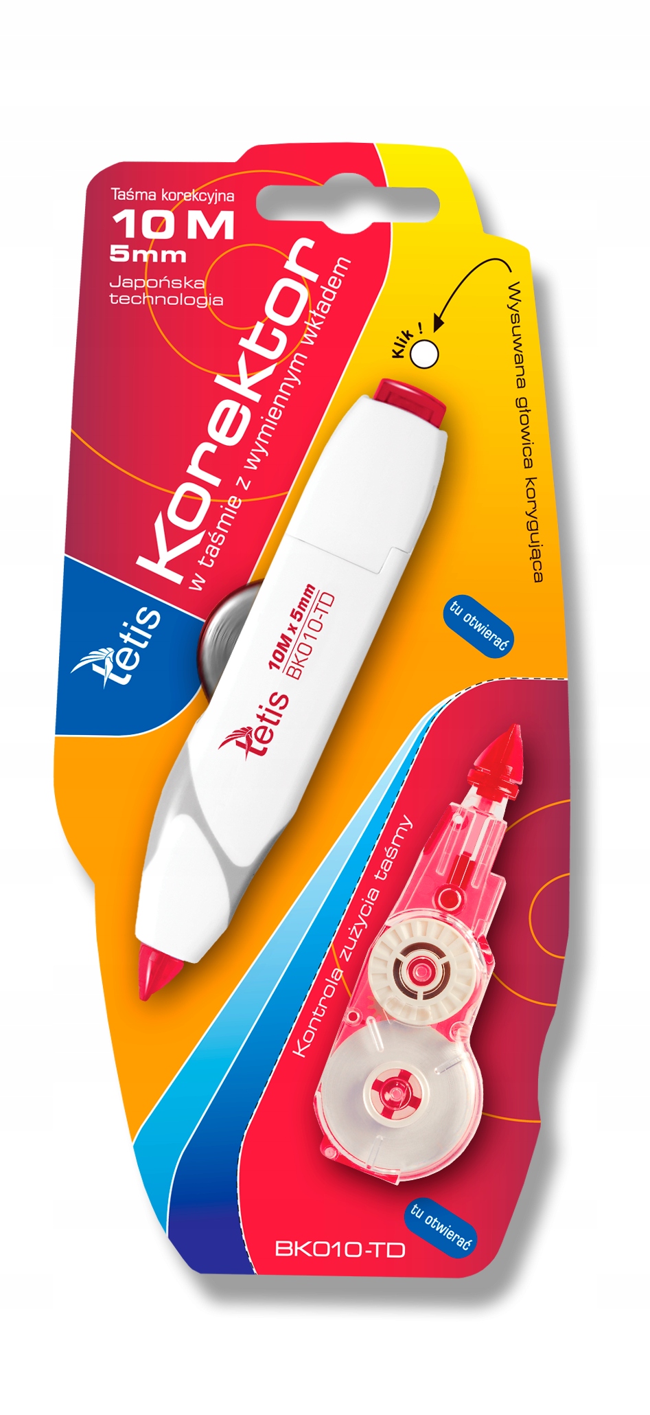 KOREKTOR TAŚMA TETIS BK010-TD z wkładem