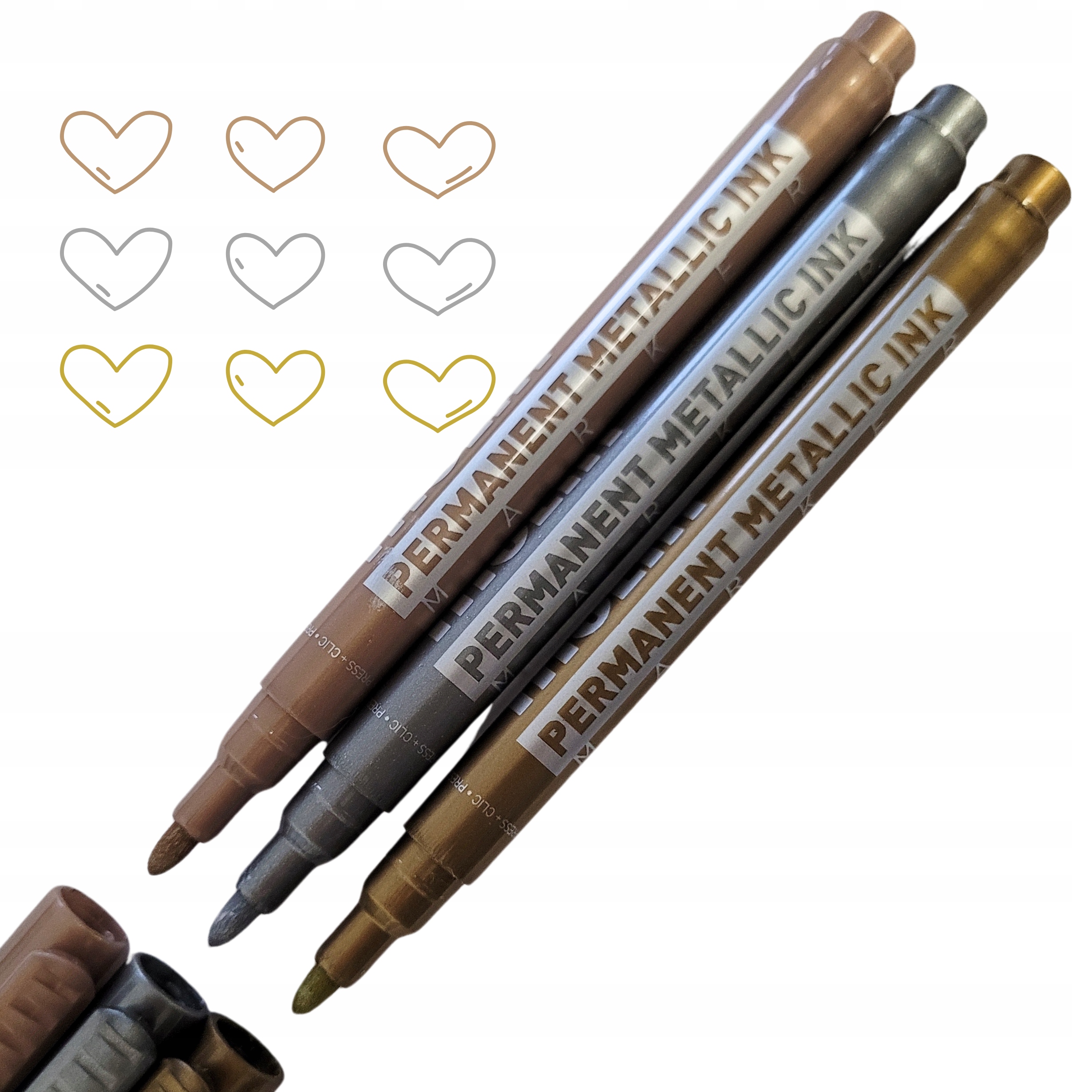 VIVA Marker permanentny metaliczny 3szt  blister