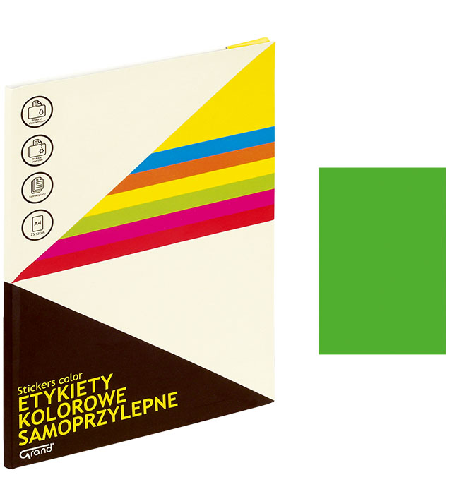 ETYKIETY  210x297 ZIELONE 25 ark
