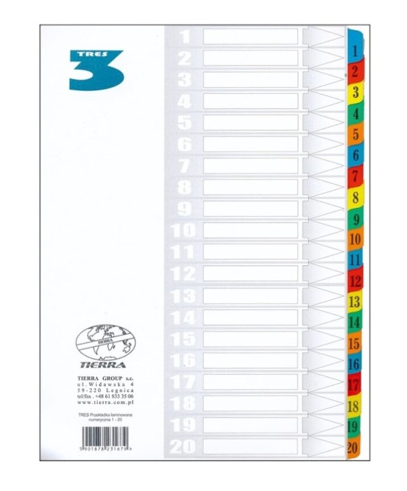 PRZEKŁADKI TRES LAMIN 1-20 NUMER.