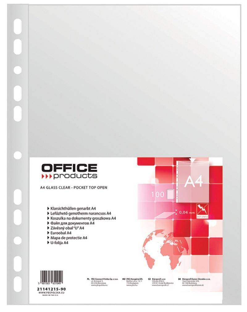 KOSZULKA GROSZKOWA OFFICE P.  A4 40 MIC. 100szt