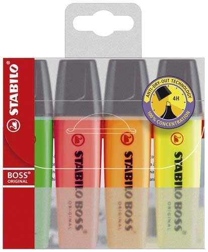 ZAKREŚLACZ STABILO BOSS MIX KOL 4SZT 70/4 int.