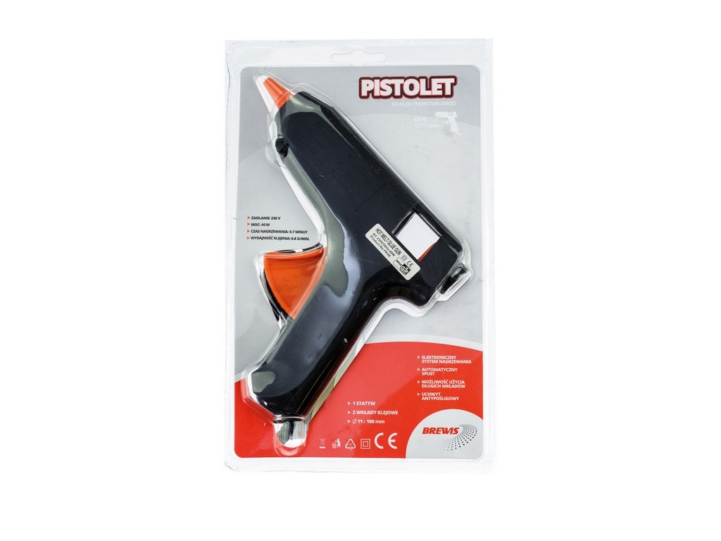 PISTOLET DO KLEJU  ŚRED.11MM PK40 40W BREWIS
