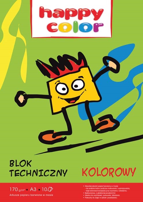 BLOK TECZNICZNY A3 KOLOROWY HAPPY COLOR