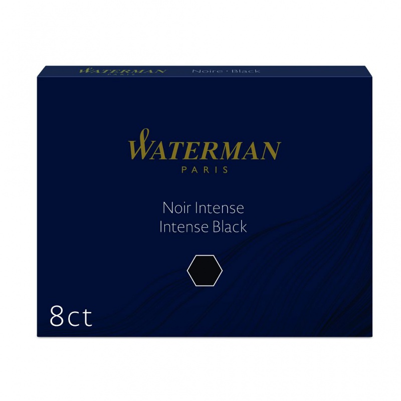 Naboje Waterman  8szt czarne długie