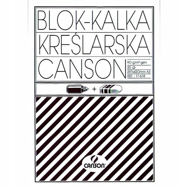 KALKA KREŚLARSKA  A3 90G/95g 20ark CANSON