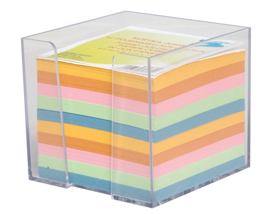 TRES Kostka JUMBO w pojemniku kolorowa 85x85x70