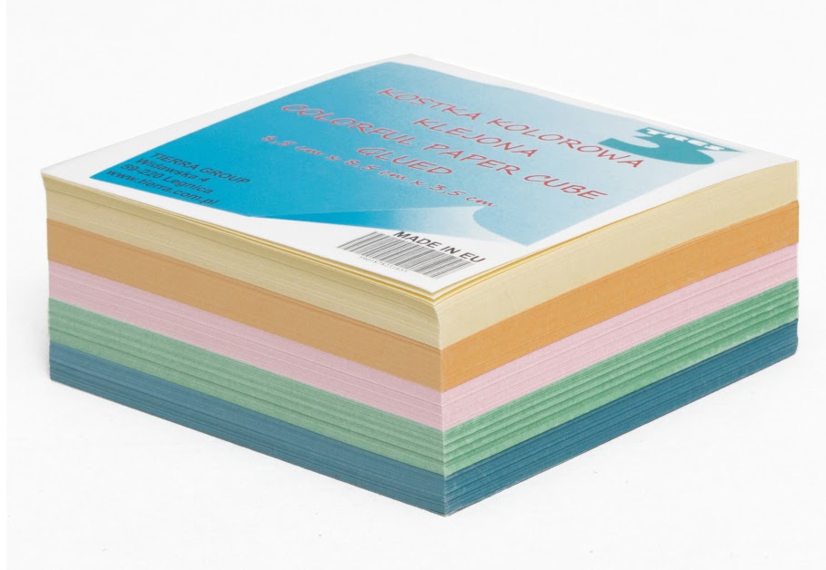 Kostka TRES kolorowa  nieklejona  85x 85x35mm