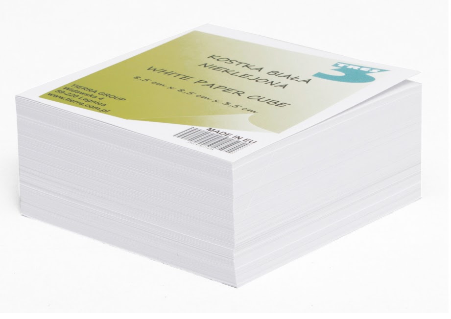 Kostka TRES biała klejona  85mm x 85mm