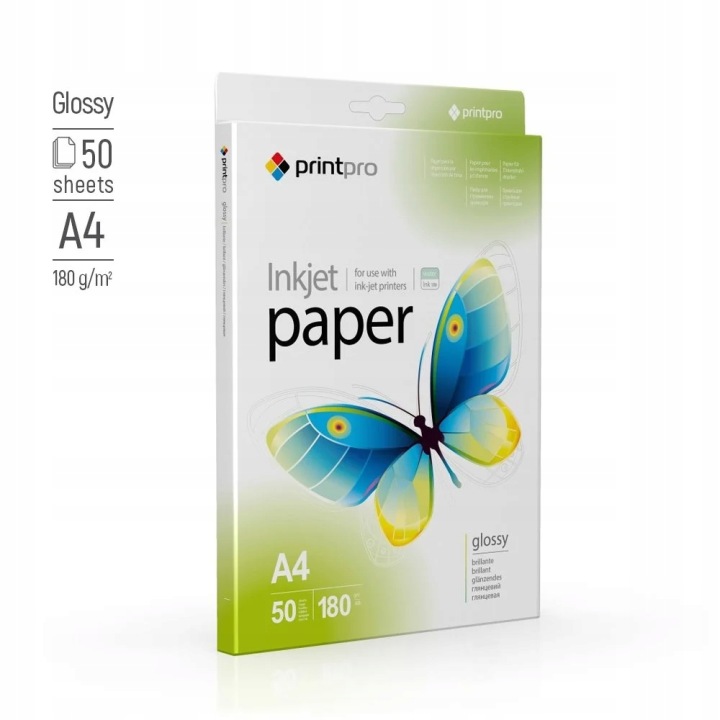 PAPIER FOTO A4 180g 50ark BŁYSK DO DRUK. ATRAMENTO