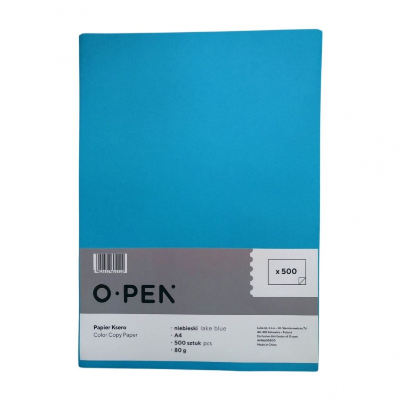 PAPIER O.PEN A4 80G NIEBIESKI