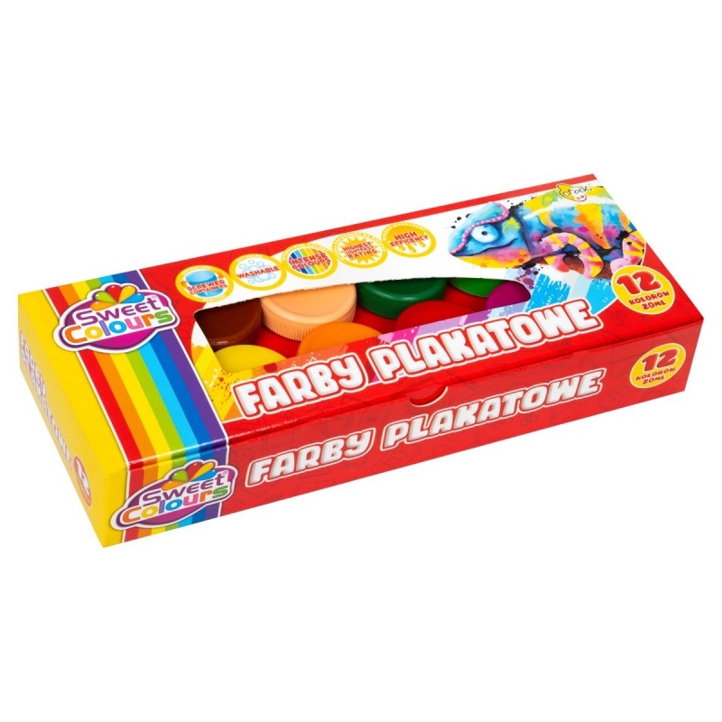 FARBY PLAKATOWE 12 KOL.20ML.SWEET COLOURS