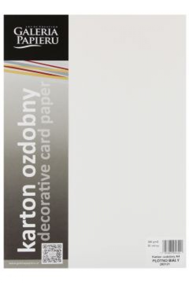 KARTON OZDOBNY A4 PŁÓTNO BIAŁY 20ARK 240G