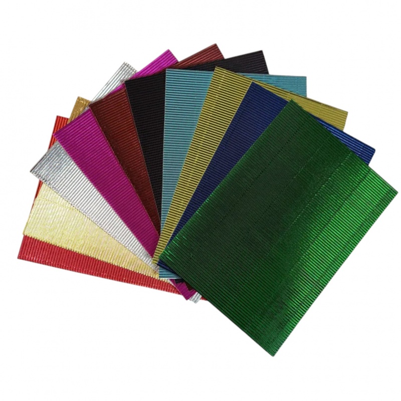 KARTON A4 METALIZOWANY FALISTY MIX 10szt