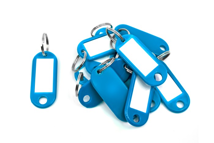TRES Zawieszka do kluczy jednos.  (50szt) niebiesk