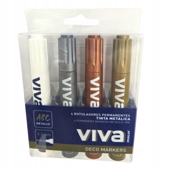 VIVA Marker permanentny metaliczny( 4szt ) komplet