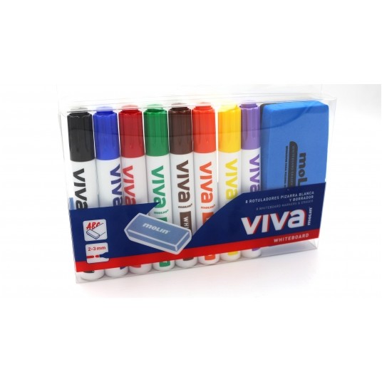 VIVA MARKER DO TABLIC SUCHOŚCIERALNYCH 8szt+ gąbka
