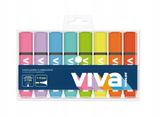 VIVA ZAKREŚLACZ FLUO 8szt