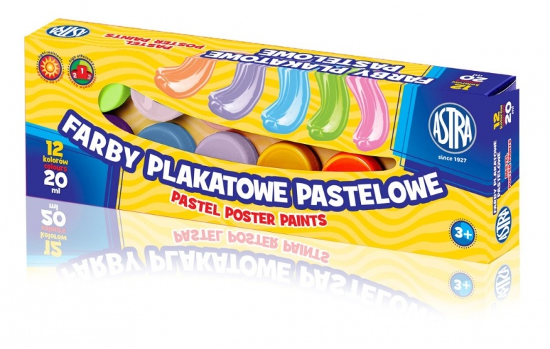 FARBY PLAKATOWE 12KOL. PASTELOWE ASTRA