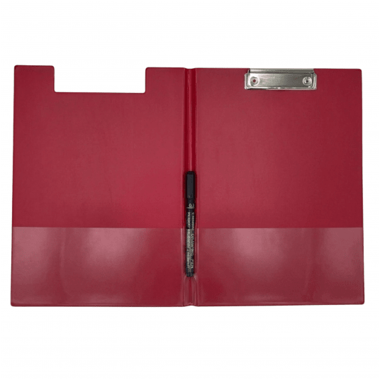 TRES Clipboard SpringClip teczka A4 czerwony