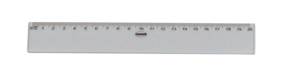 LINIJKA CENTRUM 20CM PLASTIKOWA 80726