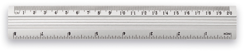 LINIJKA 20CM ALUMINIOWA