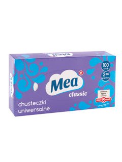 CHUSTECZKI HIGIENICZNE 2 WARSTWOWE 100list PUDEŁKO